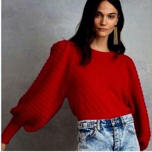 Happy X Nature Kate Hudson NWT heavy long sleeve bow tie back heavy knit sweater